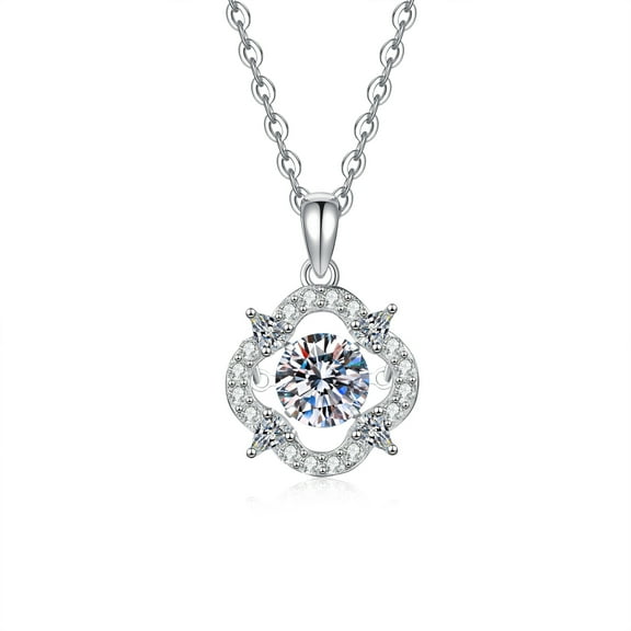 Leander's 925 sterling silver four-leaf clover necklace, set with a lab-grown diamond, exudes minimalist luxury and is the perfect gift.