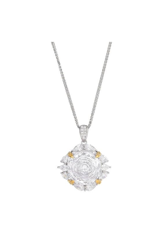 's 925 sterling silver rose-cut pendant necklace and high-end, well-crafted, and stylish zircon clavicle chain are luxurious, classic, and versatile, making them ideal for everyday wear.