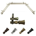 thumbnail image 1 of Leandro 13/16" Bay Window Double Curtain Rod 20"-36", 38"-72" - Antique Brass, 1 of 1