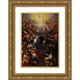 thumbnail image 1 of Leandro Bassano 11x14 Gold Ornate Wood Frame and Double Matted Museum Art Print Titled - The Last Judgement, 1 of 4