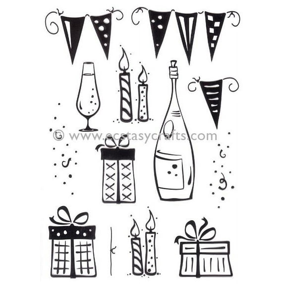 Leane Creatief LeCrea Clear Stamp - Party