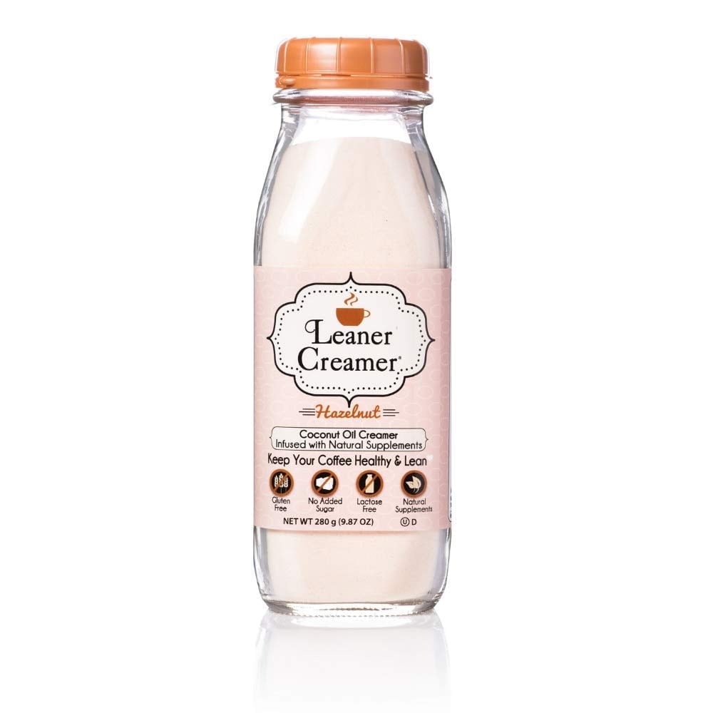Leaner Creamer Coconut Oil Creamer Hazelnut -- 9.87 oz Pack of 4