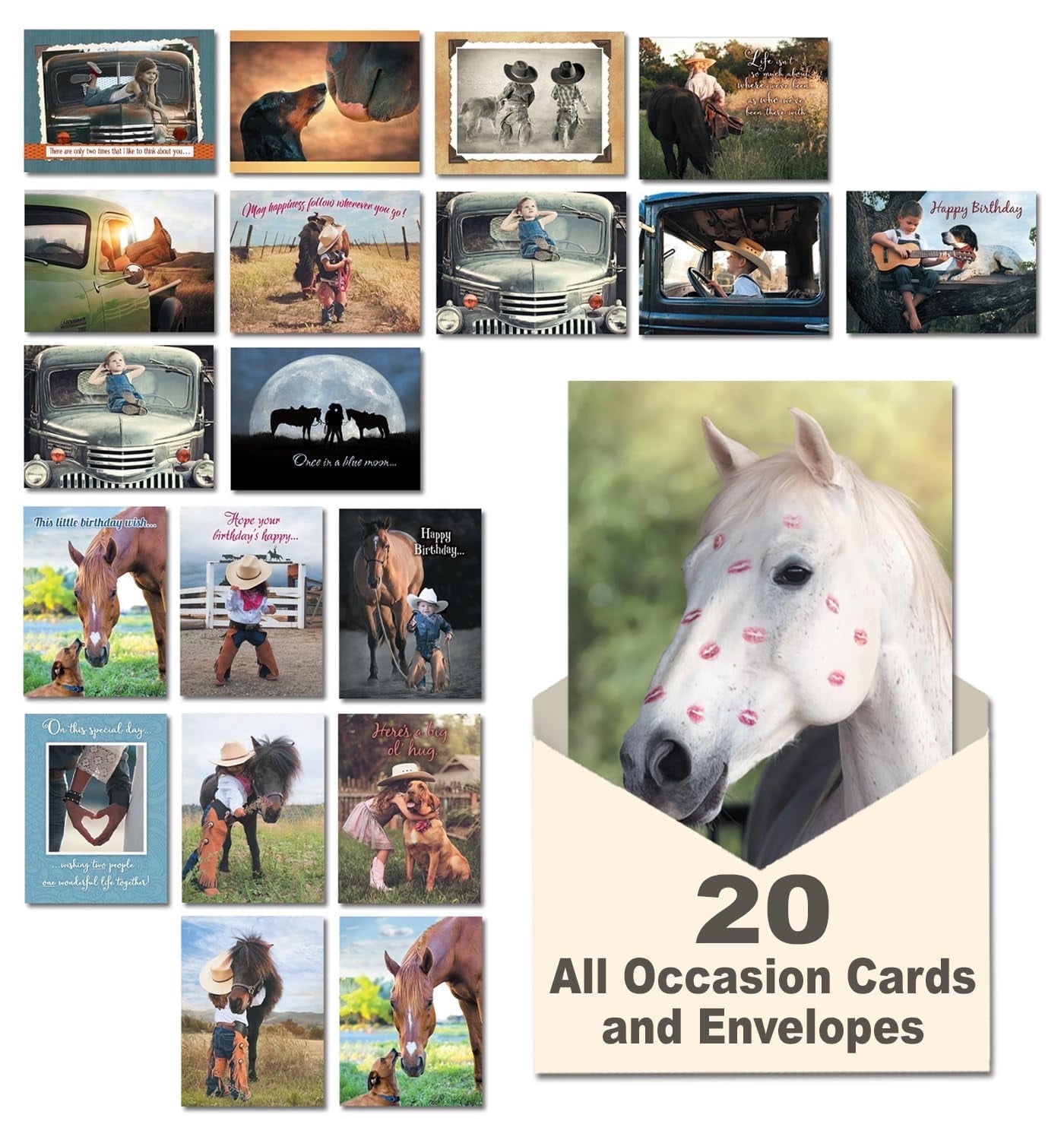 Leanin Box of  20 Leaning Tree Cards. From the early 2000\'s display picture 1