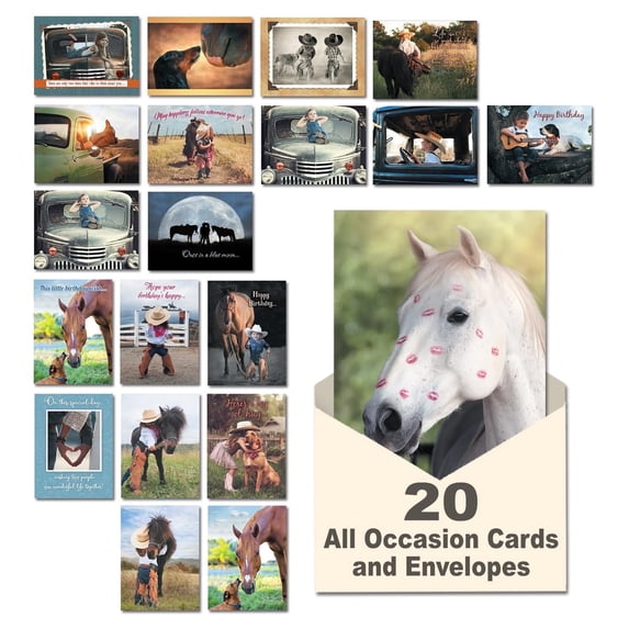 Leanin' Tree, Greeting Cards Assortment Box, 20 All-Occasion Cards ...