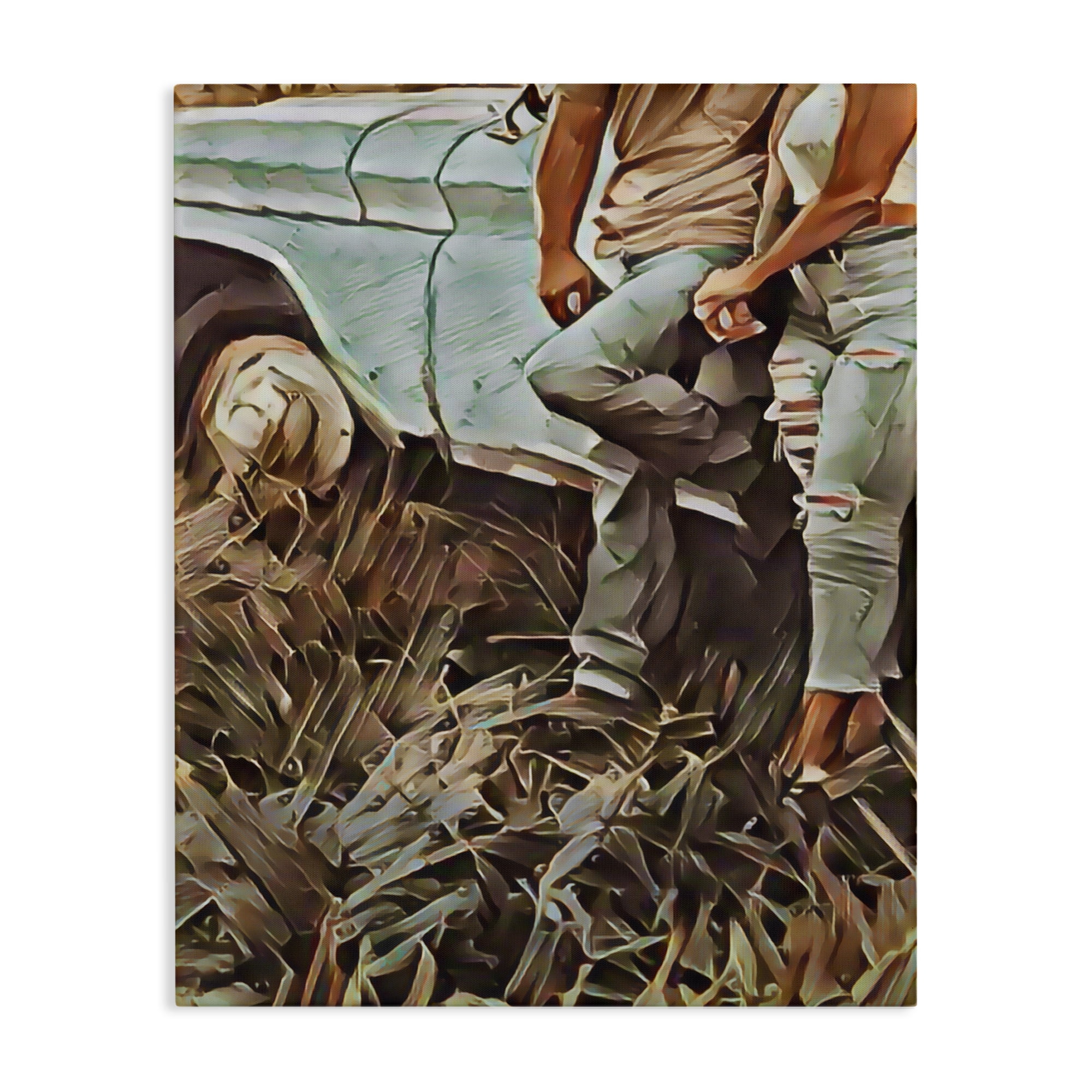 Leaning In Kisses Canvas Wall Art, design by Jesse Keith