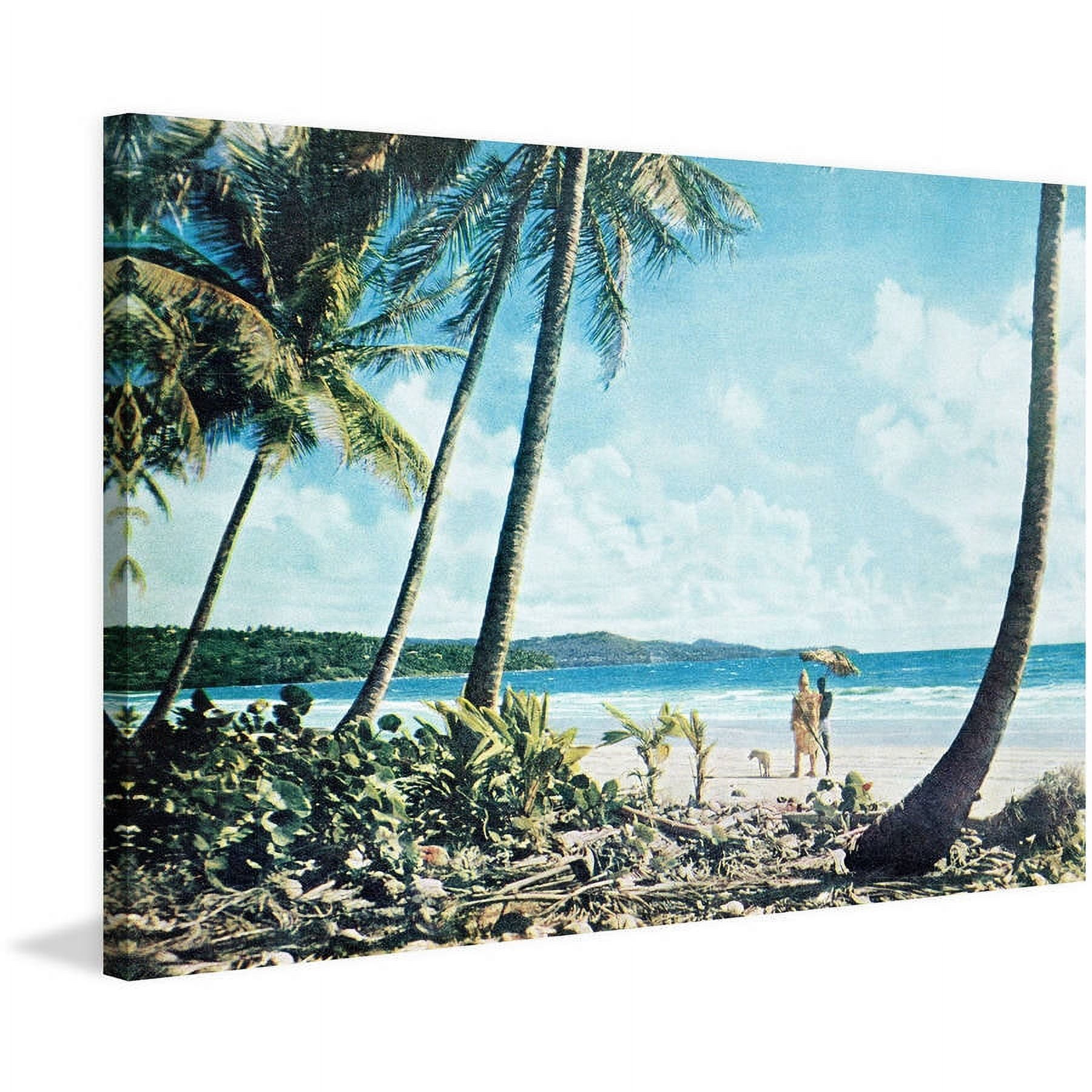 "Leaning Palms" Painting Print on Wrapped Canvas