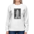 thumbnail image 1 of Leaning Tower Of Pisa Sketch Sweatshirt Women -Ethan Harper Designs, Female x-Large, 1 of 4