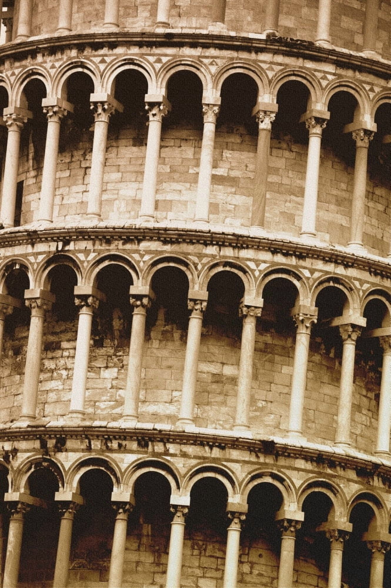 Leaning Tower Of Pisa Tuscany Italy Canvas Art - Carson Ganci Design Pics (11 x 17)
