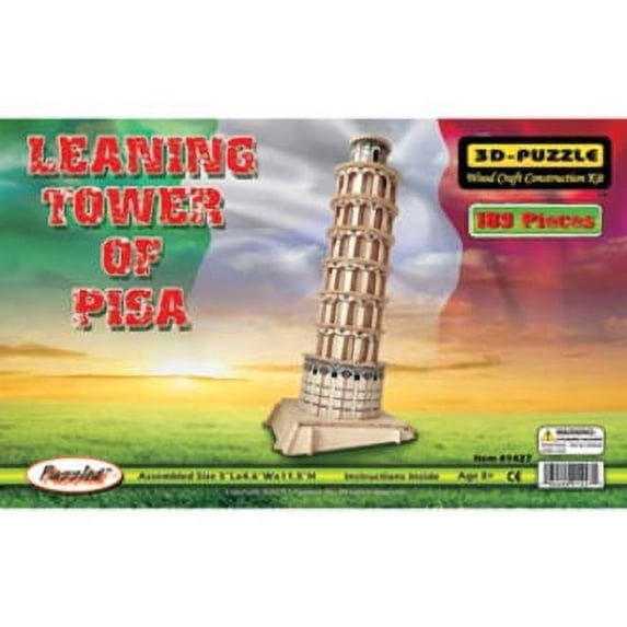 Leaning Tower of Pisa 3D Wooden Puzzle by Puzzled Inc