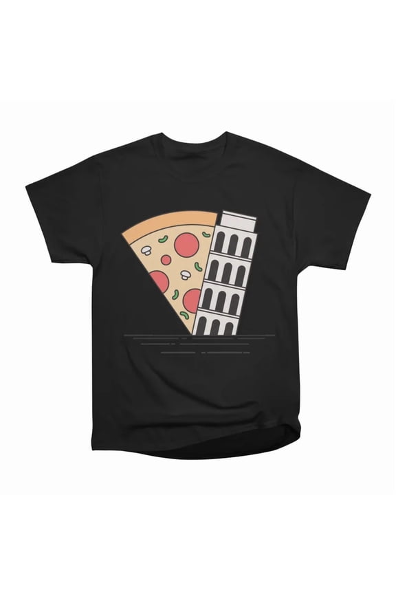Leaning Tower of Pizza T-Shirt Tee Gift For Him Merch For Her Apparel For Friend