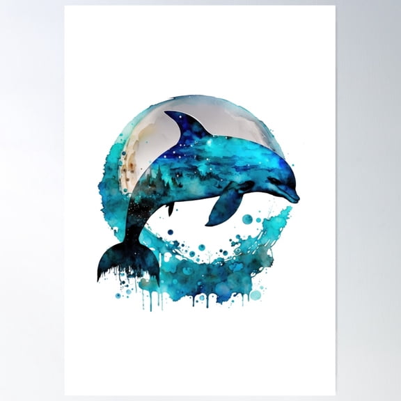 Leap Into Adventure With Our Dolphin Print Collection! Poster Wall Art, Modern Wall Decor For Living Room Bedroom, 24x36 UNFRAMED