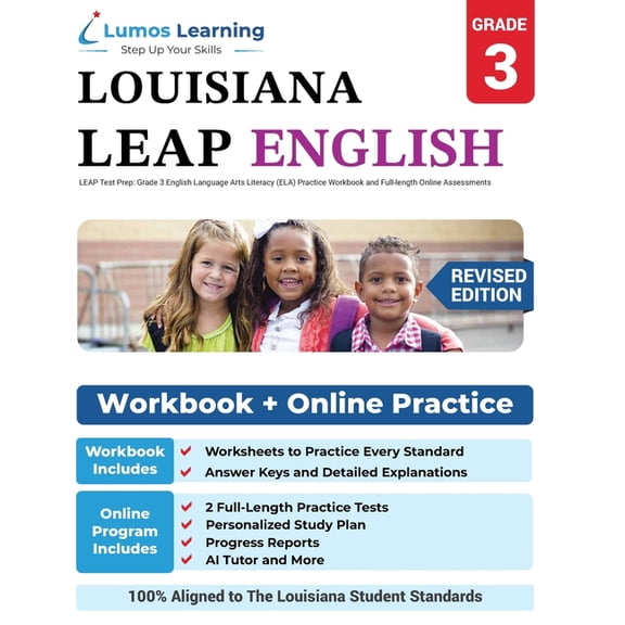 Leap by Lumos Learning LEAP Test Prep: Grade 3 English Language Arts Literacy (ELA) Practice Workbook and Full-length Online Assessments: LEAP , Book 1, (Paperback)