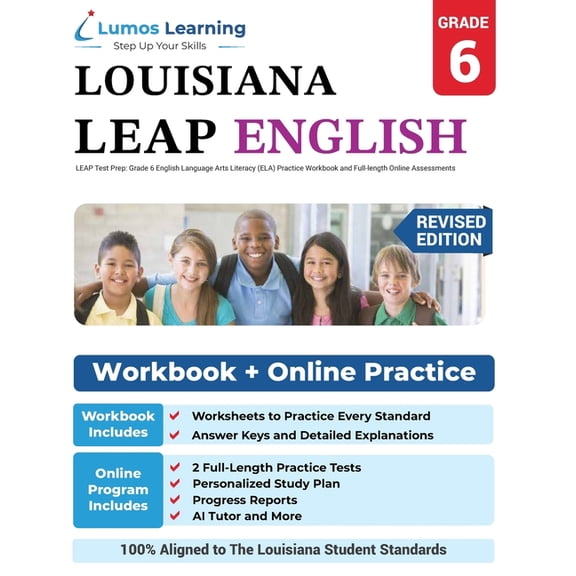 Leap by Lumos Learning LEAP Test Prep: Grade 6 English Language Arts Literacy (ELA) Practice Workbook and Full-length Online Assessments: LEAP , Book 7, (Paperback)