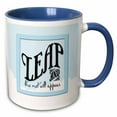 thumbnail image 1 of 3drose, Leap of Faith, 11oz Two-tone Blue Mug, 1 of 6