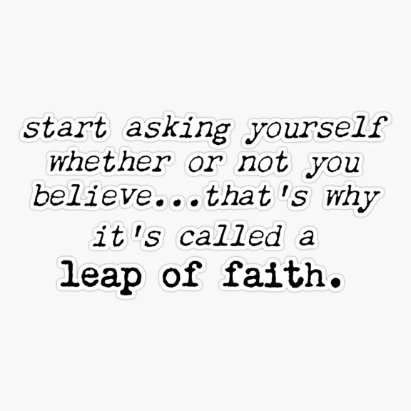 Leap Of Faith Lost Quote Sticker