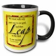 thumbnail image 1 of 3drose, Leap Quotation, 11oz Two-tone Black Mug, 1 of 6