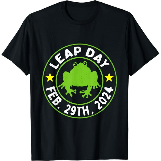 Leap Year Birthday Feb 29th 2024 Leap Day Funny Frog TShirt