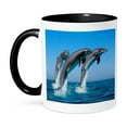 thumbnail image 1 of 3dRose, Leap of Faith, 11oz Two-Tone Black Mug, 1 of 3