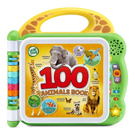 LeapFrog® 100 Animals Book™ Interactive Bilingual Take-Along Word Book for Kids, Teaches Words, Spanish
