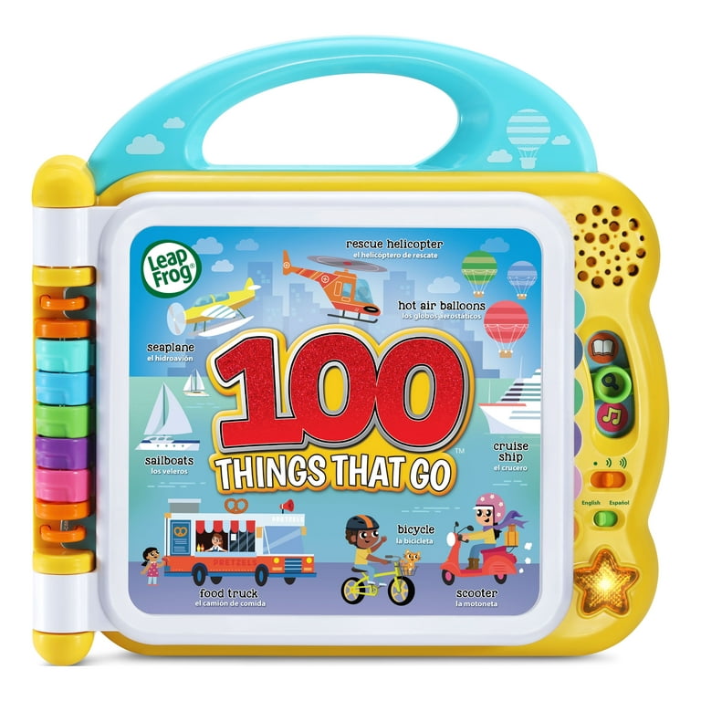 LeapFrog 100 Things That Go Bilingual Take Along Book for Kids Teaches Words Spanish