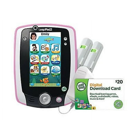 LeapFrog LeapPad 2 Power Starter Bundle - Tablet - 4 GB - 5" (480 x 272) - pink - with LeapFrog Digital Download Card (20$)