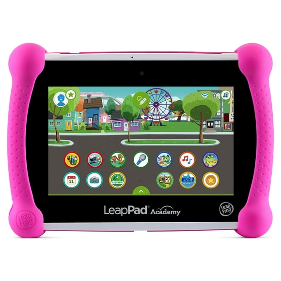LeapFrog LeapPad Academy 7" Kids’ Tablet, Pink, with 20+ Apps and LeapFrog Academy