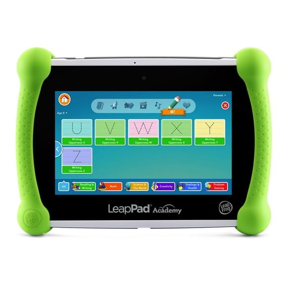 LeapFrog LeapPad Academy - Green Plastic, Silicone with Accessories, Baby and Toddler Toys
