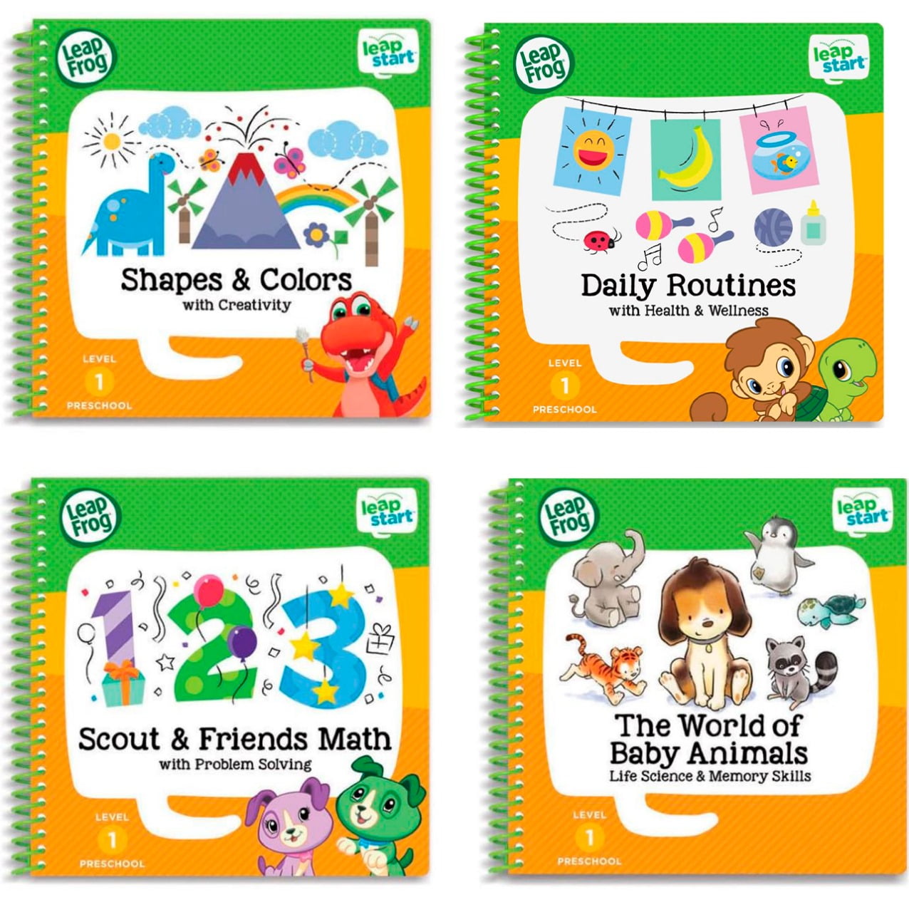 リープスタートブック　４冊セット LeapFrog LeapStart Preschool 4-in-1 Activity Book Bundle