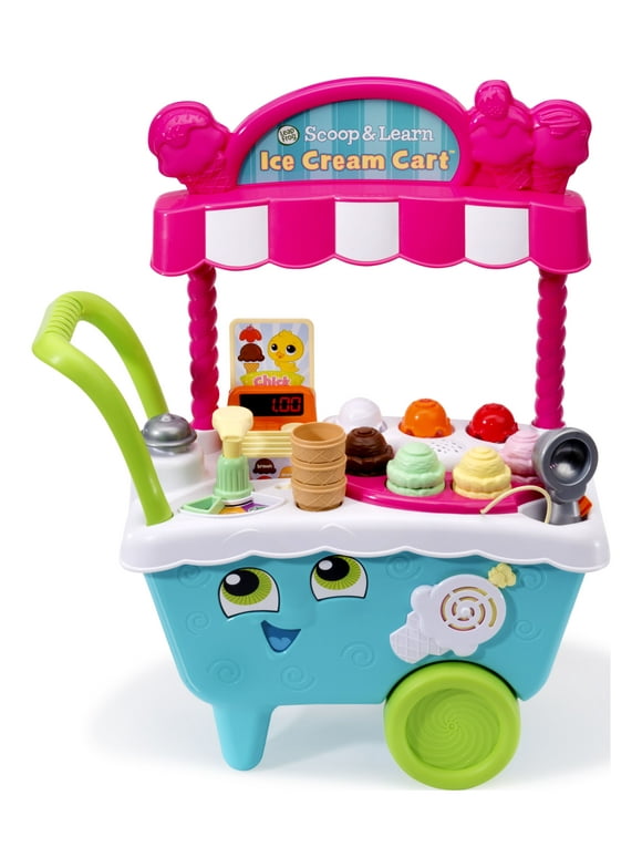 LeapFrog Scoop and Learn Ice Cream Cart, Multi-Color Play Kitchen Toy for Kids