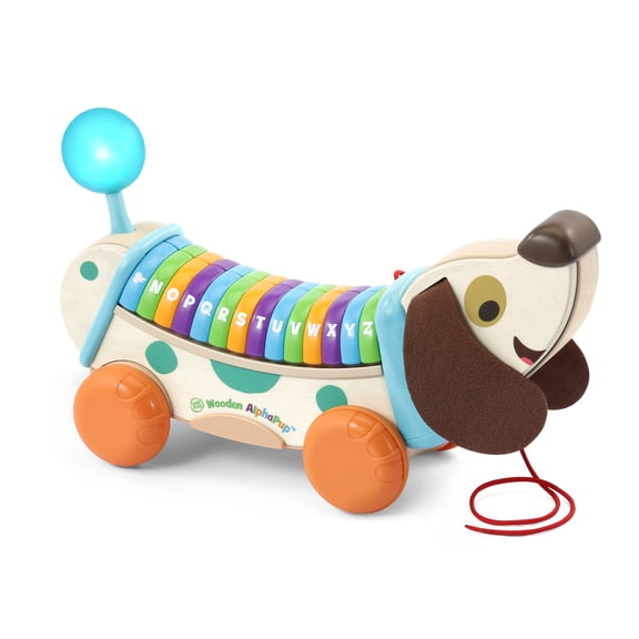 LeapFrog Wooden AlphaPup Pull-Along Alphabet Dog