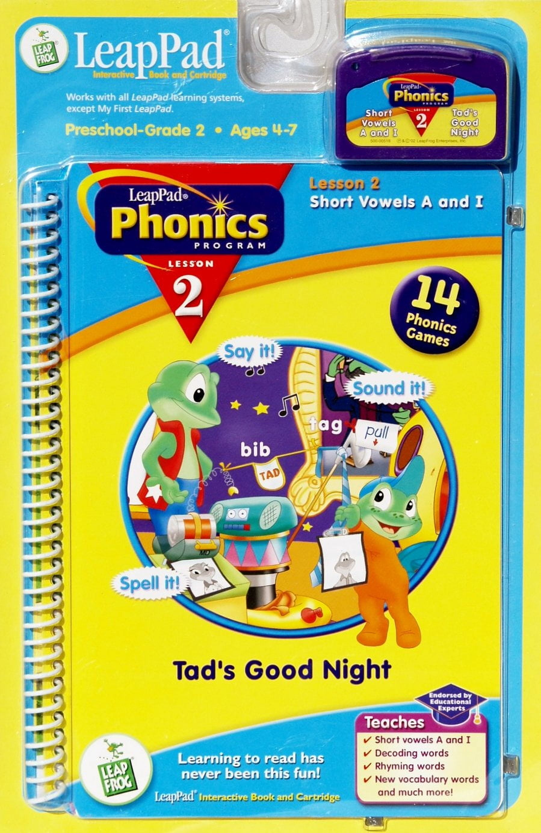 LeapPad Phonics Program Lesson 2: Short Vowels A and I: Tad's Good
