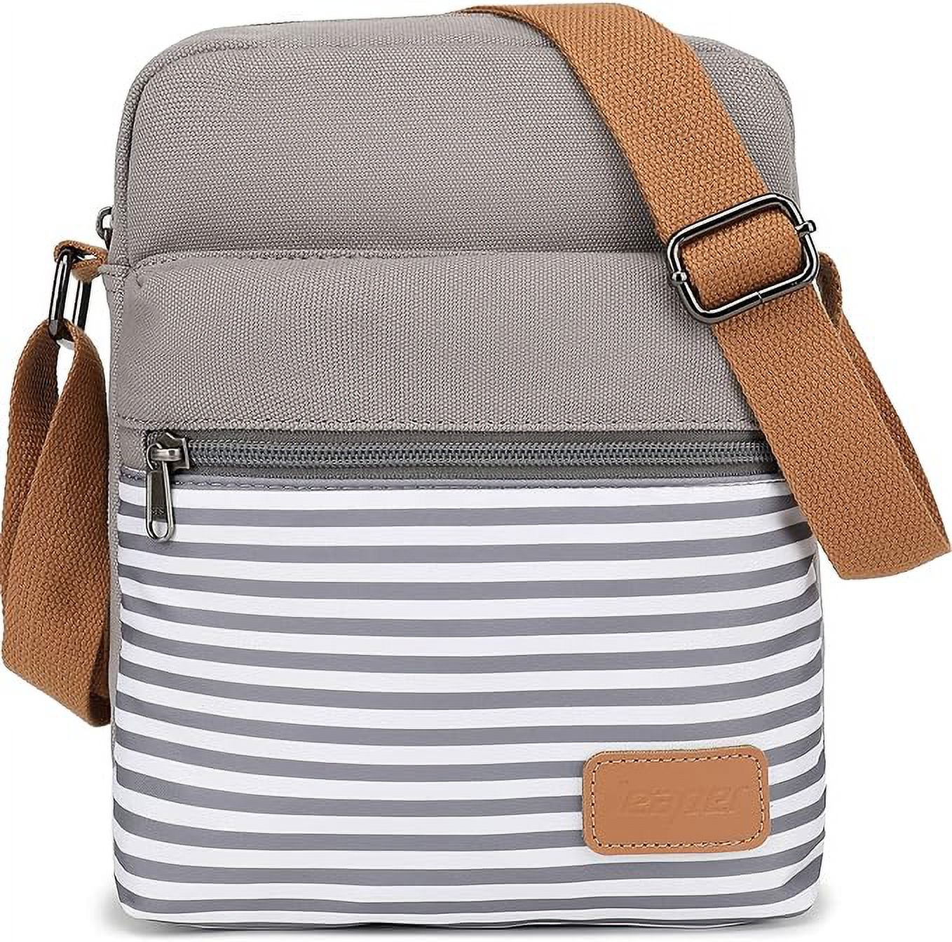 Leaper 13L Crossbody Messenger Sling Bag For Men & Women - Fits 14" Laptop, USB Charging Port, Anti-Theft, Water-Resistant, Dark Green