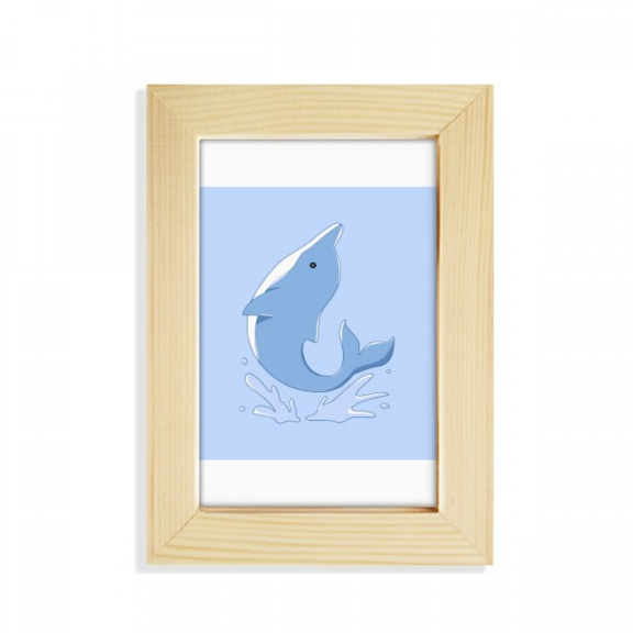 Leaping Dolphin Spray Dexterity Desktop Display Photo Frame Picture Art Painting 5x7 inch