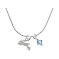 thumbnail image 1 of Leaping Rabbit - Hot Blue Bicone Crystal Necklace, 1 of 2