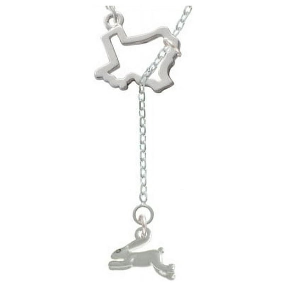Leaping Rabbit Open Texas Lariat Necklace