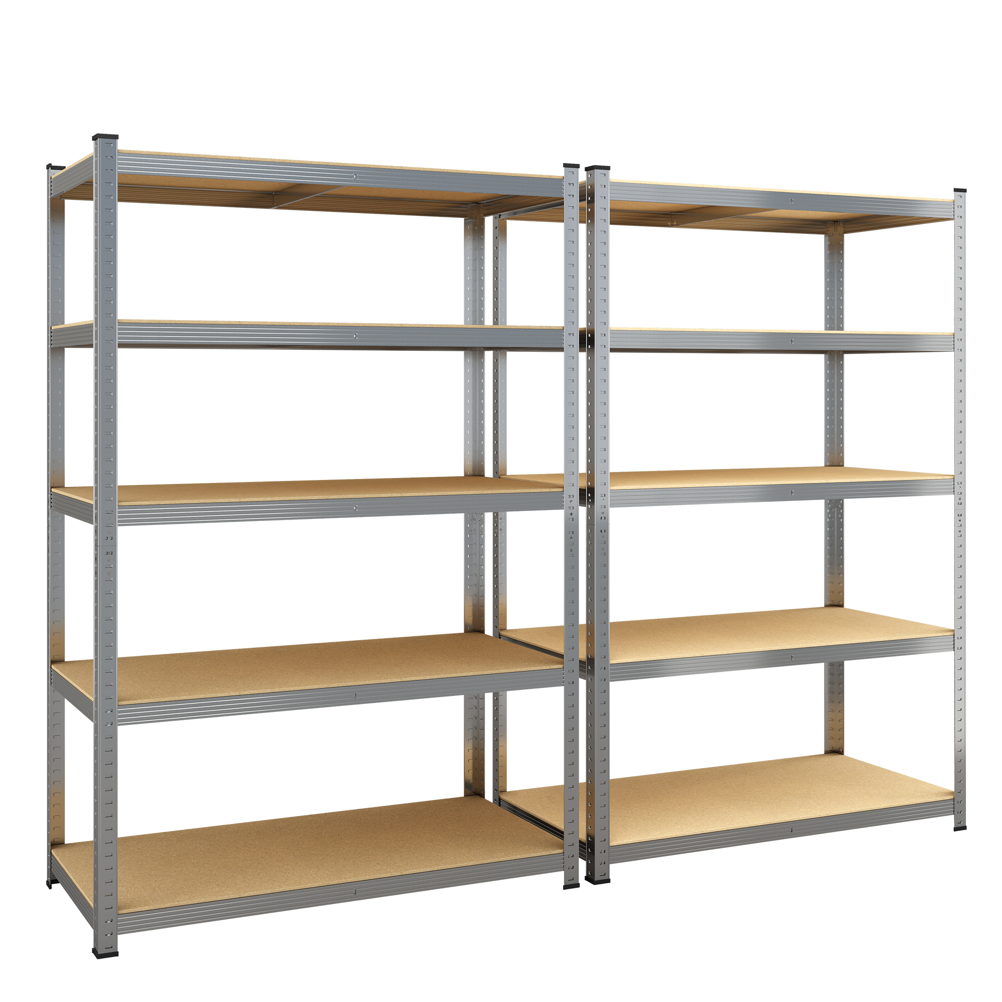 Leariso 2PCS 71"H 5 Tier Shelving Unit for Warehouses, Garages, and
