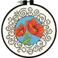 thumbnail image 1 of Learn, A, Craft Poppies Counted Cross Stitch Kit, 6" Round 14-count, 1 of 2