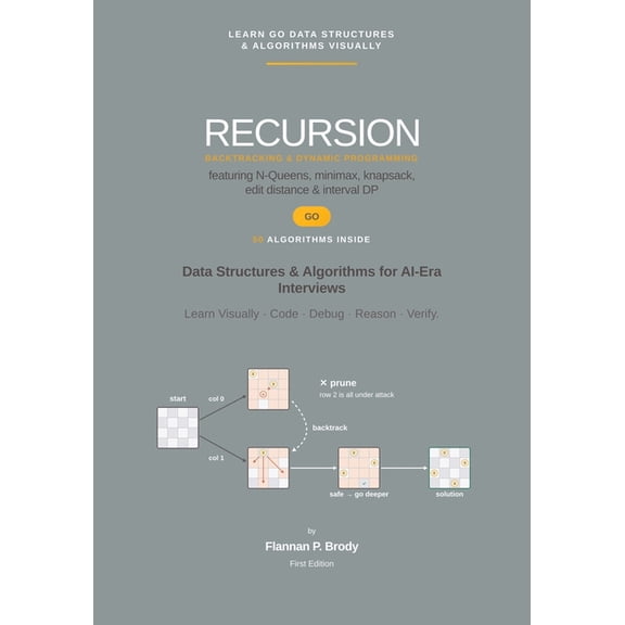 Learn Algorithms Visually - Go Edition Recursion, Backtracking & Dynamic Programming - Go Edition: Data Structures & Algorithms for AI-Era Interviews, Book 13, (Paperback)