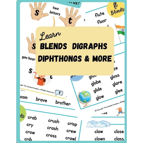 Learn Blends Digraphs Diphthongs & More: Consonants and Vowel Digraphs Learning Letter Sounds English Phonics For Kids P, (Paperback)