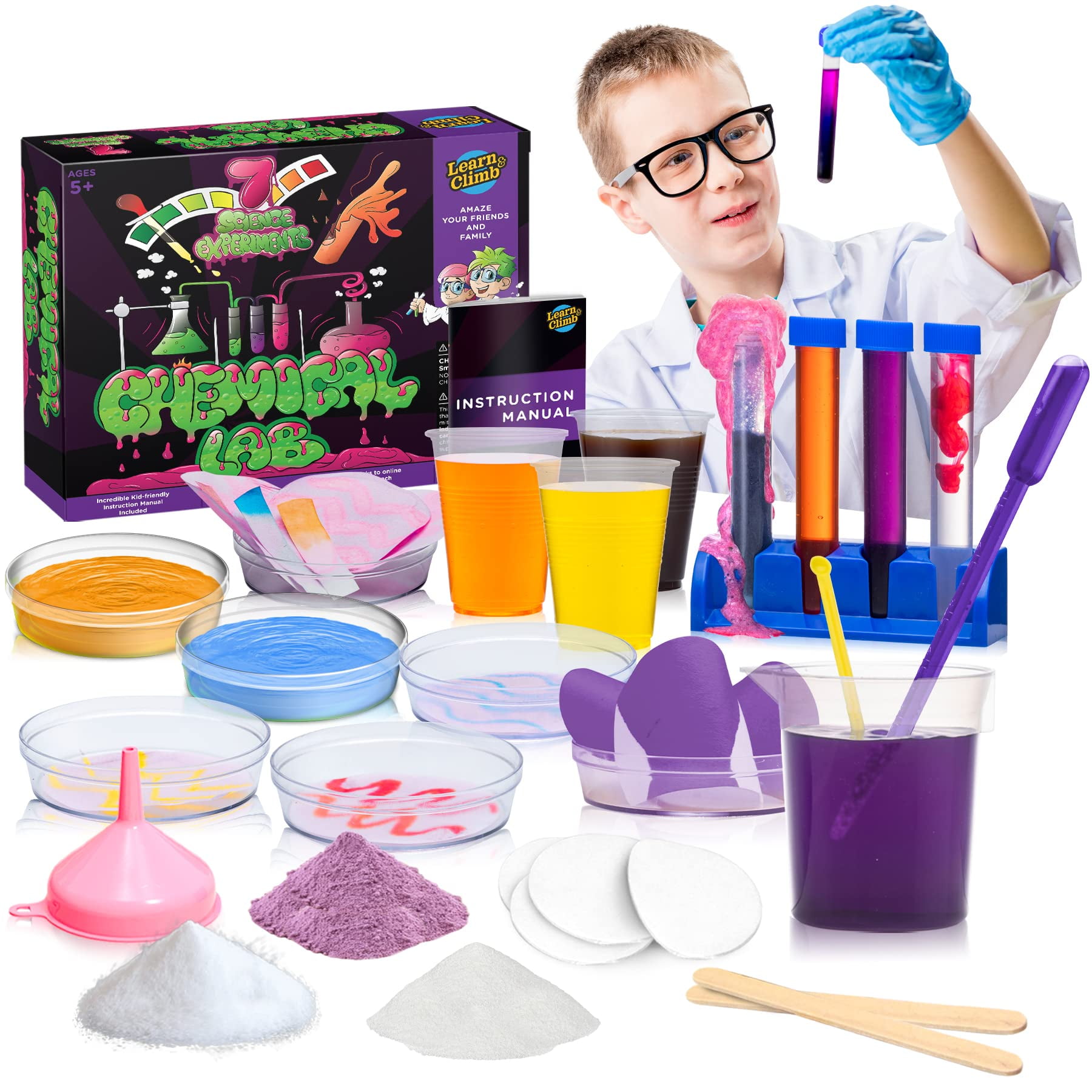 Science Kit for Kids - 21 Experiments Science Set, Great Gifts for Kid –  Learn & Climb