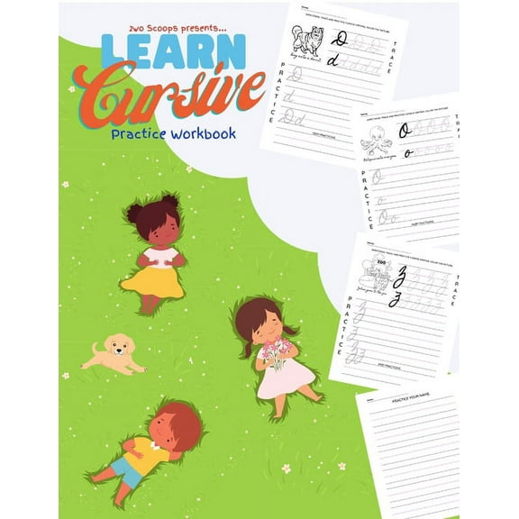 Learn Cursive Practice Workbook: with Cursive Alphabet and Coloring Book Pictures: Cursive Workbook for Boys, Cursive Workbook for Girls (Paperback)