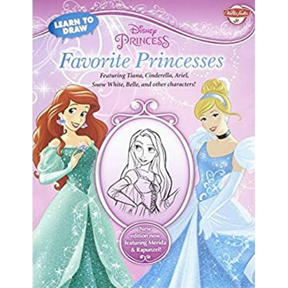 Pre-Owned Learn to Draw Disney Favorite Princesses: Featuring Tiana, Cinderella, Ariel, Snow White, Belle, and other characters! (Licensed Learn to Draw) Paperback