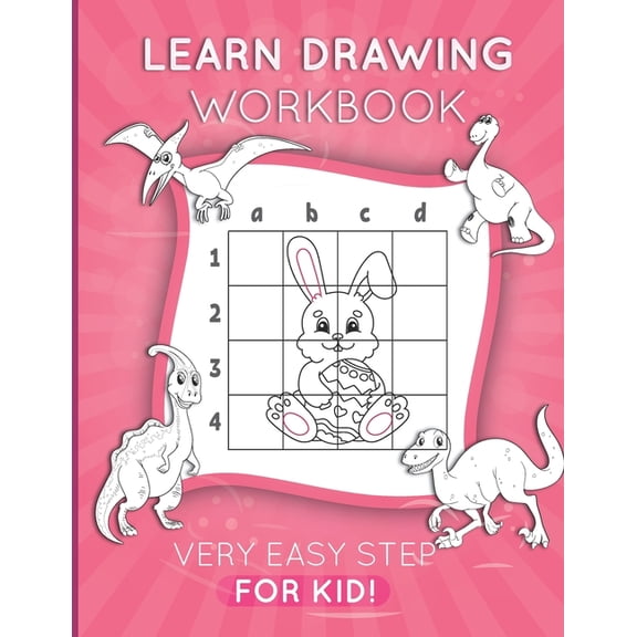 Learn Drawing Workbook: How to Draw Animal A very Easy Step For kid Ages 4-12 To make Learn, Trace, Practice & color!, (Paperback)