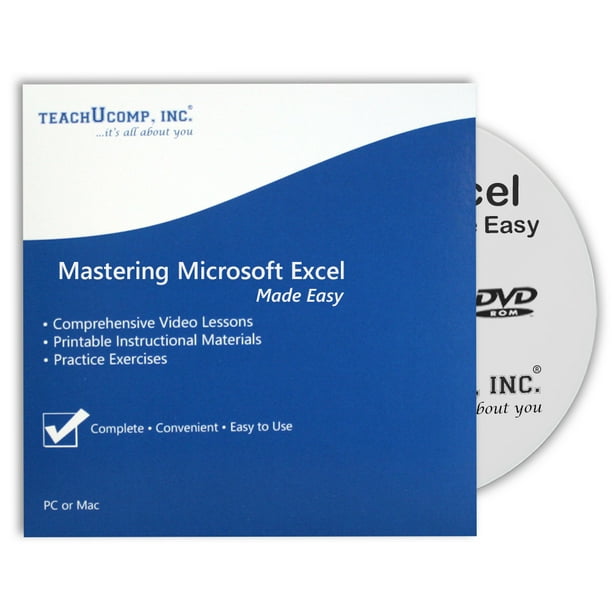 Learn Excel 2013 DVD-ROM Training Video Tutorial Course: a Software Reference How-To Guide for Windows by TeachUcomp, Inc.