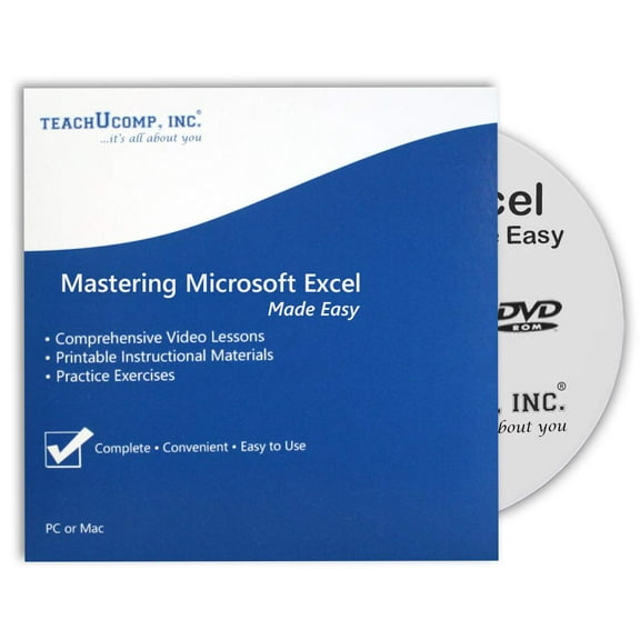 Learn Excel for Microsoft 365 DVD-ROM Training Video Tutorial Course: a Software Reference How-To Guide for Windows by TeachUcomp, Inc.
