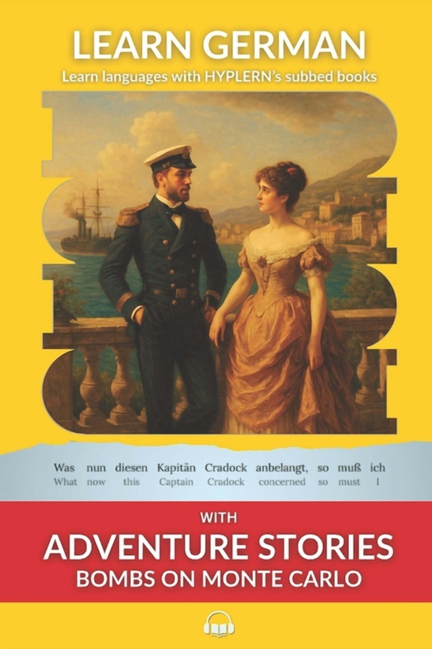 Learn German with Stories and Texts for Learn German with Adventure Stories Bombs on Monte Carlo: Interlinear German to English, Book 8, (Paperback)