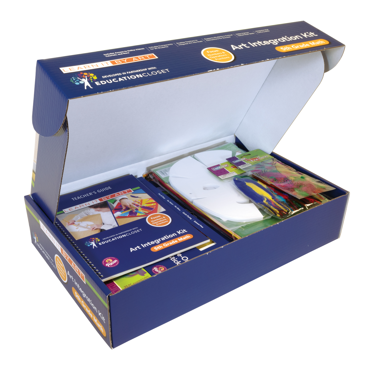 Learn It By Art 5th Grade Art Integration Math Kit, Numbers & Operations + Fractions