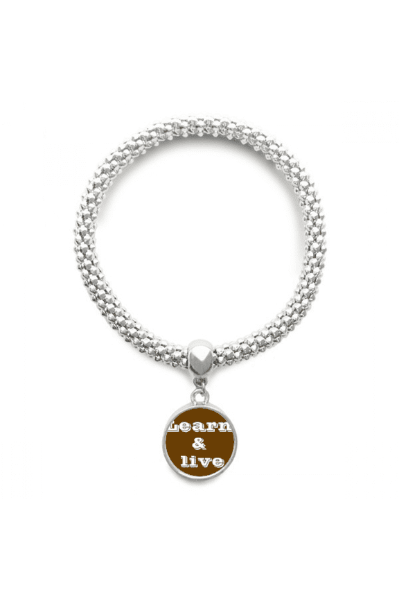 Learn Life Unified Coordinate Sliver Bracelet Pendant Jewelry Chain Adjustable Bangle