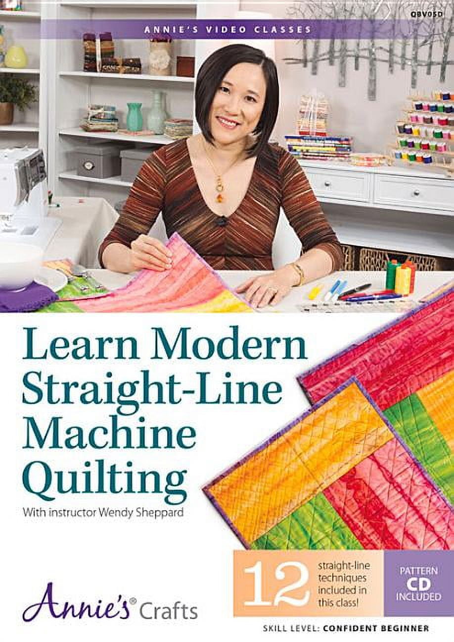Learn Modern StraightLine Machine Quilting Class DVD With Instructor