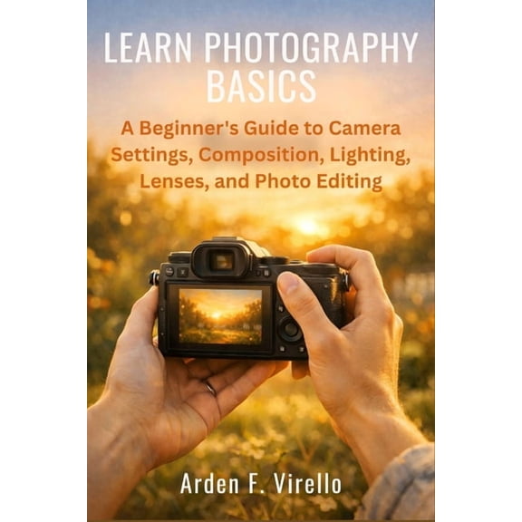 Learn Photography Basics: A Beginner's Guide to Camera Settings, Composition, Lighting, Lenses, and Photo Editing, (Paperback)